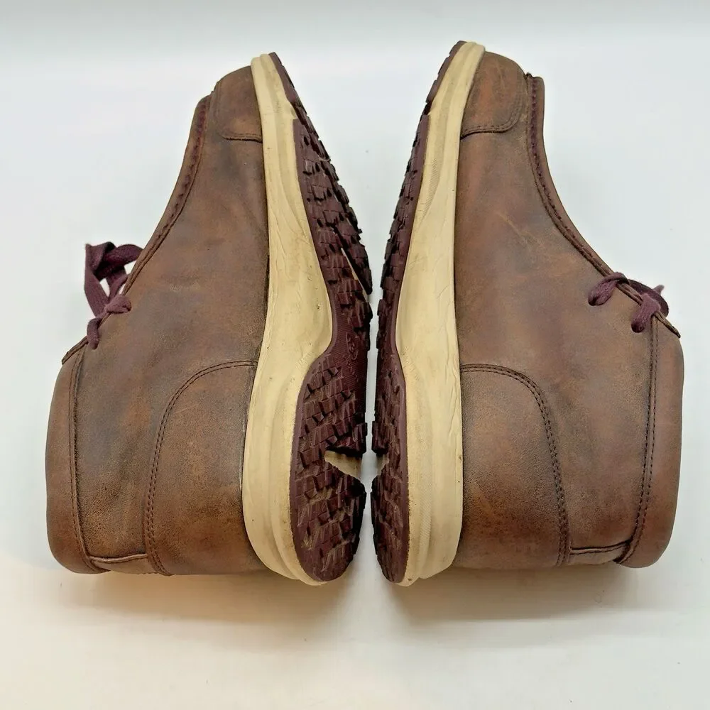 Ariat Spitfire Chukka Boots Women's 10B Brown Bomber Leather Lace Up Desert Shoe